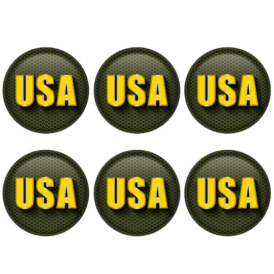 Beistle 2" USA Patriotic Buttons, 6ct.